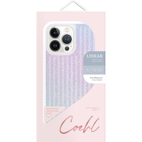 Apple iPhone 15 Pro Max Uyumlu Kılıf Parlayan Arka Yüzey Coehl Linear Kapak