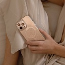 Apple iPhone 14 Uyumlu Kılıf Magsafe Şarj Özellikli Simli Arka Yüzey Coehl Lumino Kapak