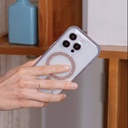 Apple iPhone 15 Pro Uyumlu Kılıf Magsafe Şarj Özellikli Simli Magnetik Coehl Glace Kapak