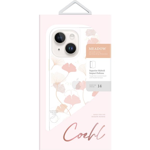 Apple iPhone 14 Uyumlu Kılıf Çayır Çiçeği Desenli Coehl Meadow Kapak