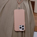Apple iPhone 15 Pro Uyumlu Kılıf Magsafe Şarj Özellikli Soft Arka Yüzey Askı İpli Coehl Muse Kapak