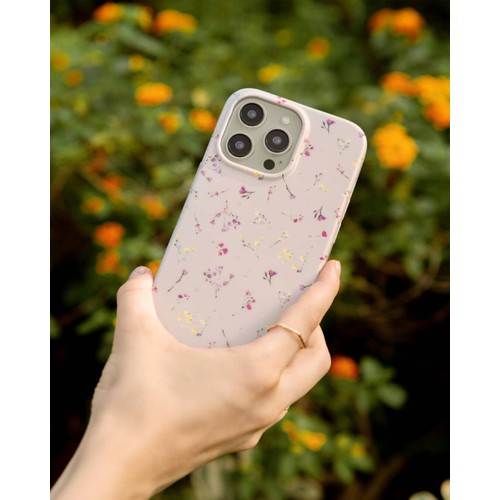Apple iPhone 15 Pro Max Uyumlu Kılıf Mini Çayır Çiçekleri Desenli Coehl Prairie Kapak