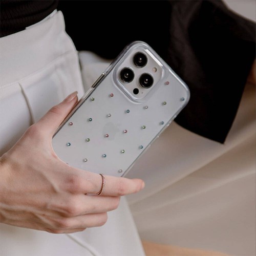 Apple iPhone 14 Pro Max Uyumlu Kılıf Tektaş Desenli Coehl Solitaire Kapak