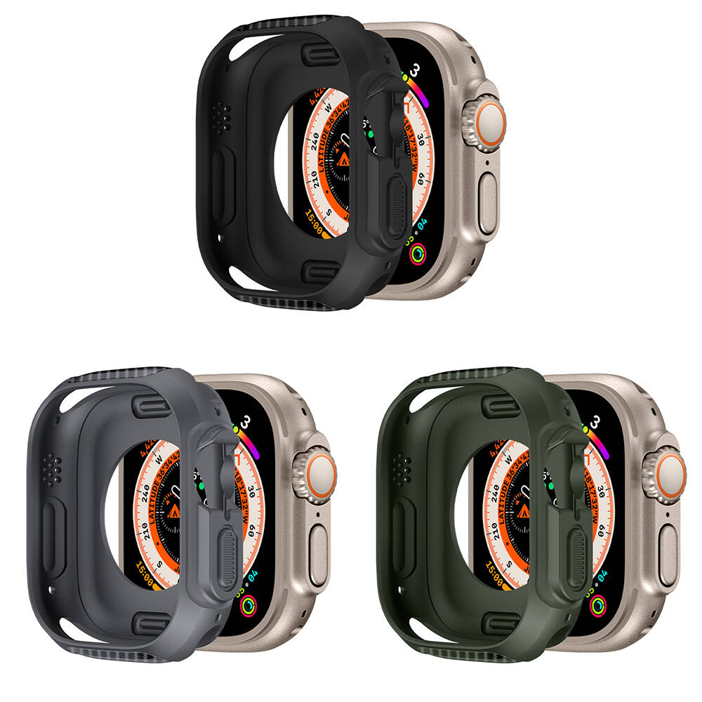 Apple Watch Ultra 49mm Uyumlu Silikon TPU Kasa Koruyucu Zore Watch Gard 31 - 4