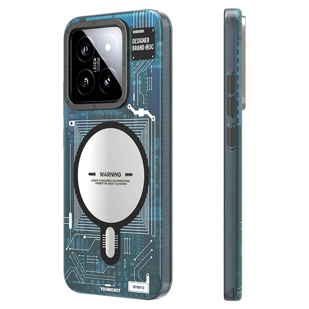 Xiaomi Mi 14 Kılıf Magsafe Şarj Özellikli YoungKit Technology Serisi Kapak - 4