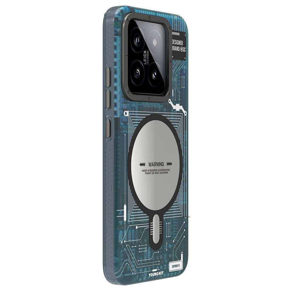 Xiaomi Mi 14 Kılıf Magsafe Şarj Özellikli YoungKit Technology Serisi Kapak - 10