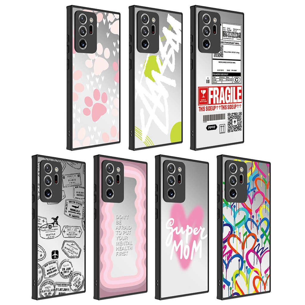 Samsung Galaxy Note 20 Ultra Uyumlu Kılıf Aynalı Desenli Kamera Korumalı Parlak Zore Mirror Kapak - 1