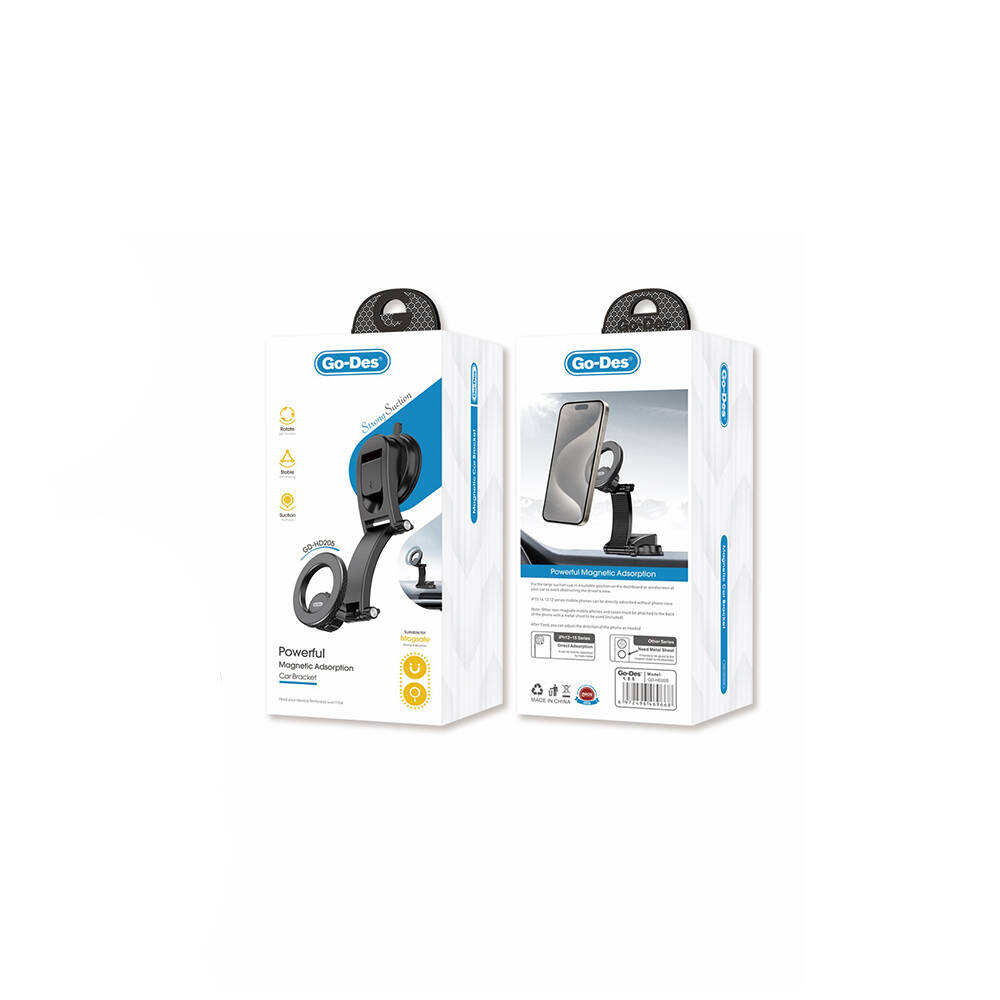 Go Des GD-HD205 Güçlü Magnetik Kaydırılabilir Araç Telefon Tutucu - 1