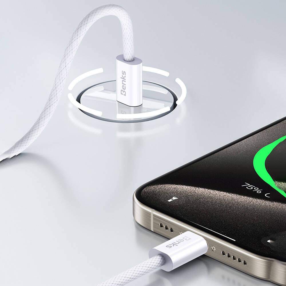 Benks D46 Type-C to Type-C PD 3.0 Örgülü Şarj ve Data Kablosu 60W 2 Metre - 11