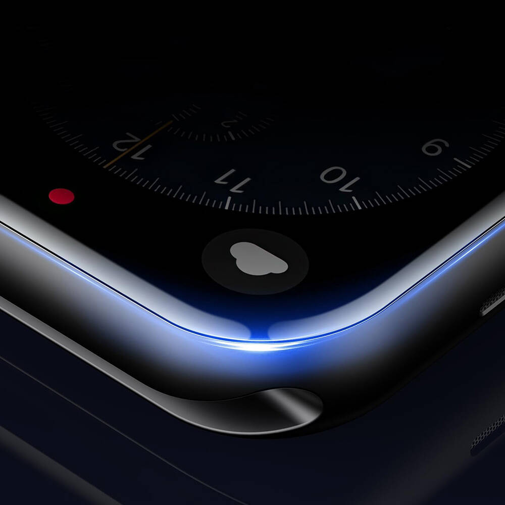 Apple Watch 7 45mm Uyumlu Wiwu Wi-JD105 Easy Install PMMA Pet Ekran Koruyucu + Kolay Uygulama Aparatı - 2