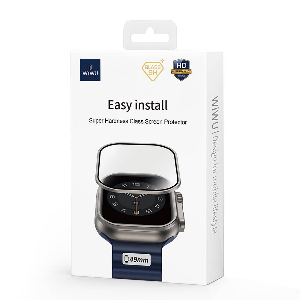 Apple Watch Ultra 49mm Uyumlu Wiwu Wi-JD106 Easy Install Akıllı Saat Temperli Cam Ekran Koruyucu - 3