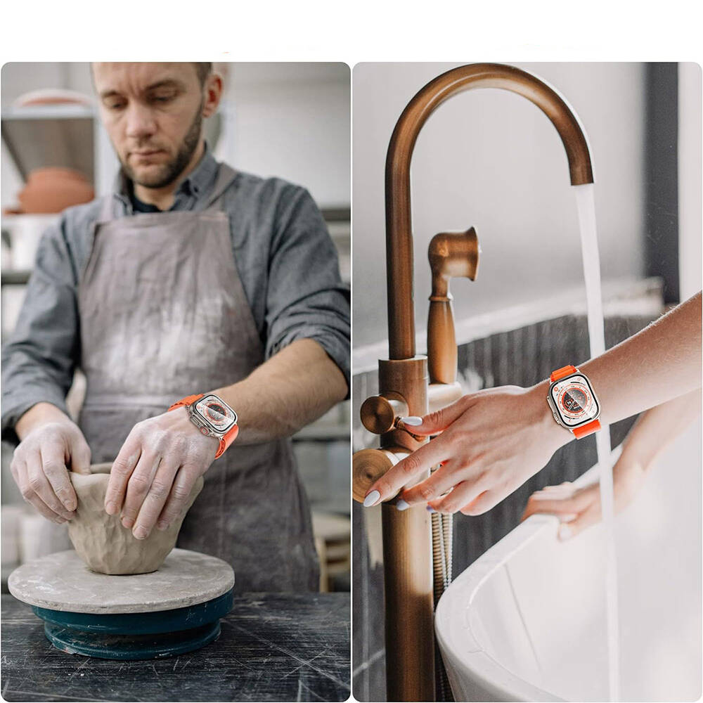 Apple Watch Ultra 49mm Uyumlu Wiwu Wi-JD106 Easy Install Akıllı Saat Temperli Cam Ekran Koruyucu - 8