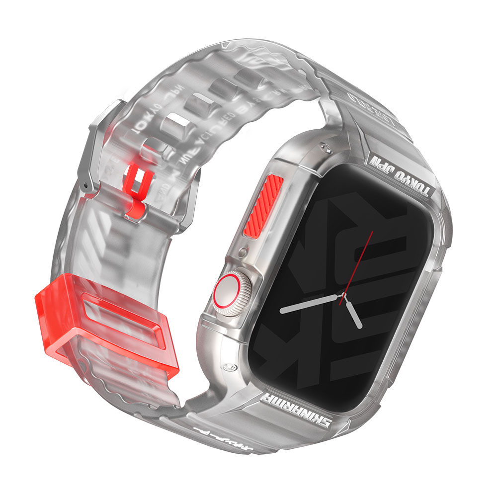 Apple Watch 7 45mm Uyumlu SkinArma Saido Sert PC Kasa Koruyuculu Silikon Kordon - 8