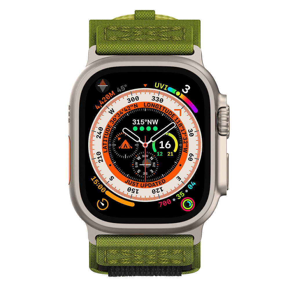 Apple Watch 7 45mm Uyumlu Zore KRD-99 Hasır Kordon - 17