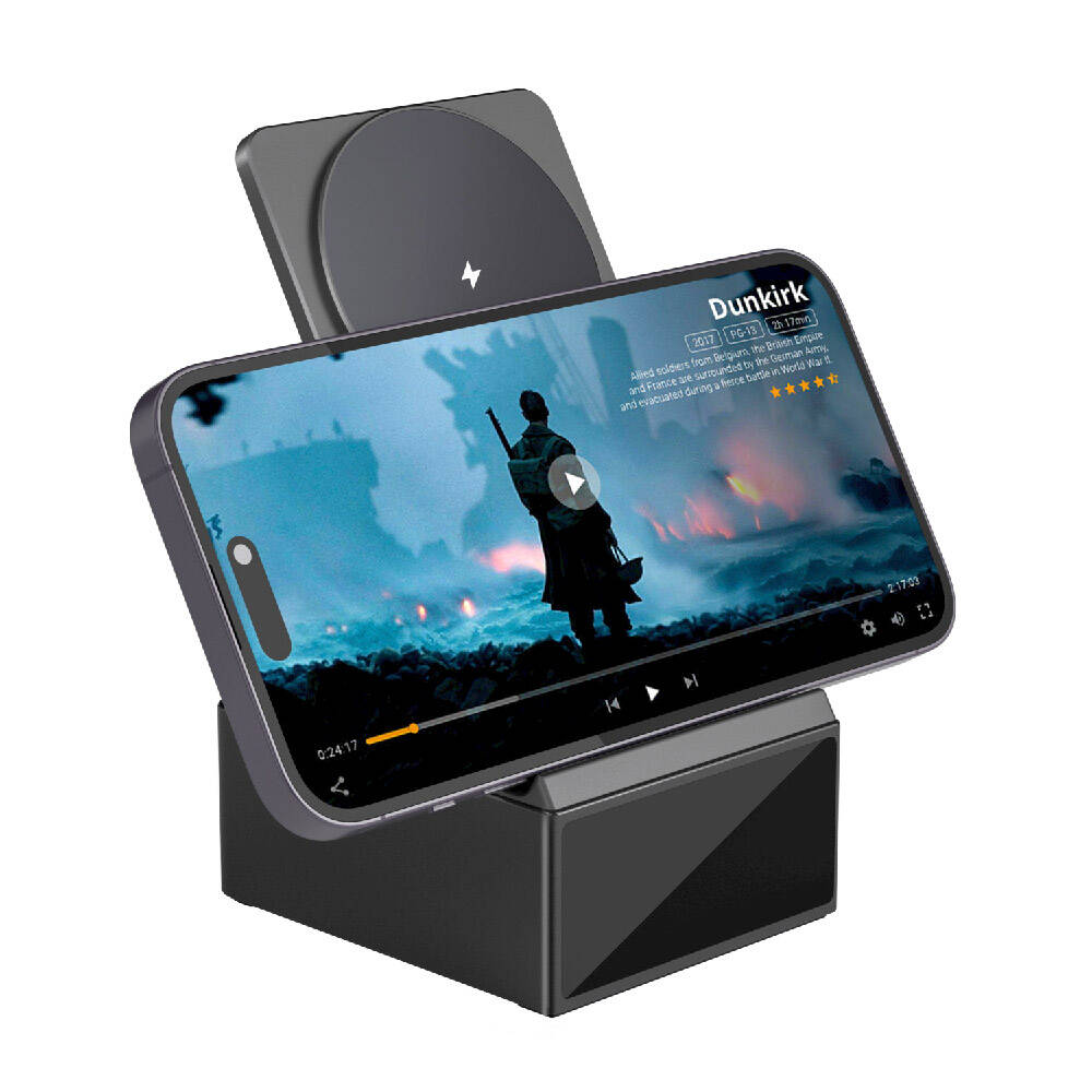 Wiwu Wi-W011 Platinum 3in1 Dijital Saatli ve Alarmlı Hızlı Şarj Özellikli Magnetik Kablosuz Şarj Standı - 2