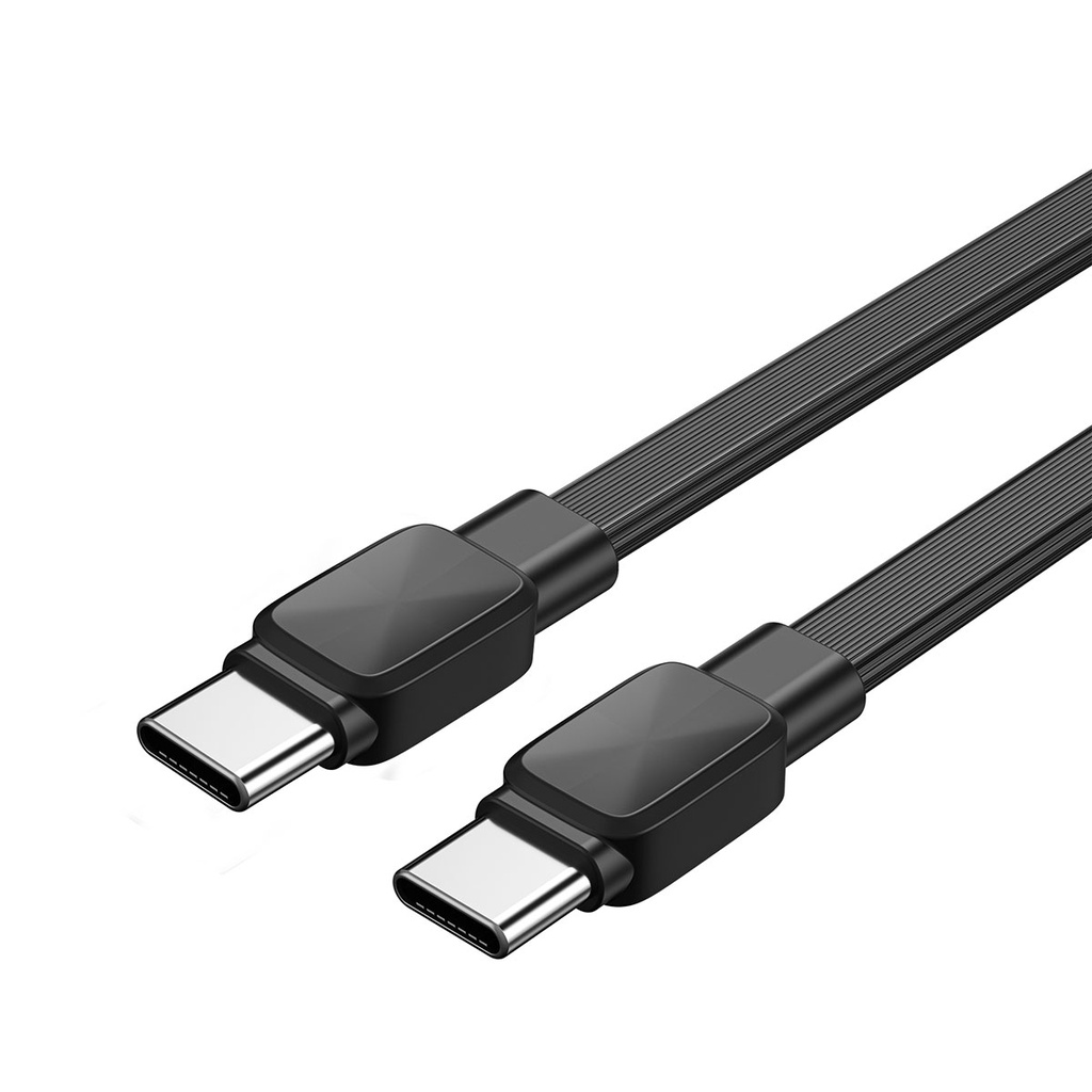 Wiwu Bravo Wİ-C004 Yassı Tasarım 60W Hızlı Şarj Özellikli Type-C To Type-C PD Kablo 1M - 2