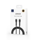 Wiwu Armor Wİ-C005 Kablo Ucu Korumalı Tasarım 100W Hızlı Şarj Özellikli Type-C To Type-C PD Kablo 1M - 10