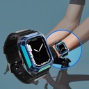 Apple Watch 7 45mm Uyumlu Zore KRD-88 Sert PC Kasa Koruyuculu Silikon Kordon - 5