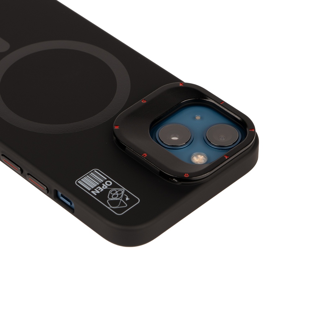 Apple iPhone 14 Uyumlu Kılıf Magsafe Şarj Özellikli Standlı YoungKit Hermit Bracket Serisi Kapak - 7