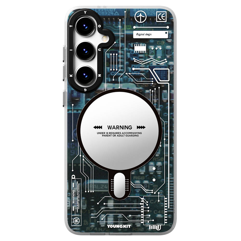 Samsung Galaxy S24 Plus Uyumlu Kılıf Magsafe Şarj Özellikli YoungKit Technology Serisi Kapak - 1