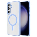 Samsung Galaxy S24 Uyumlu Kılıf Magsafe Şarj Özellikli Zore Krom Magsafe Silikon Kapak - 3