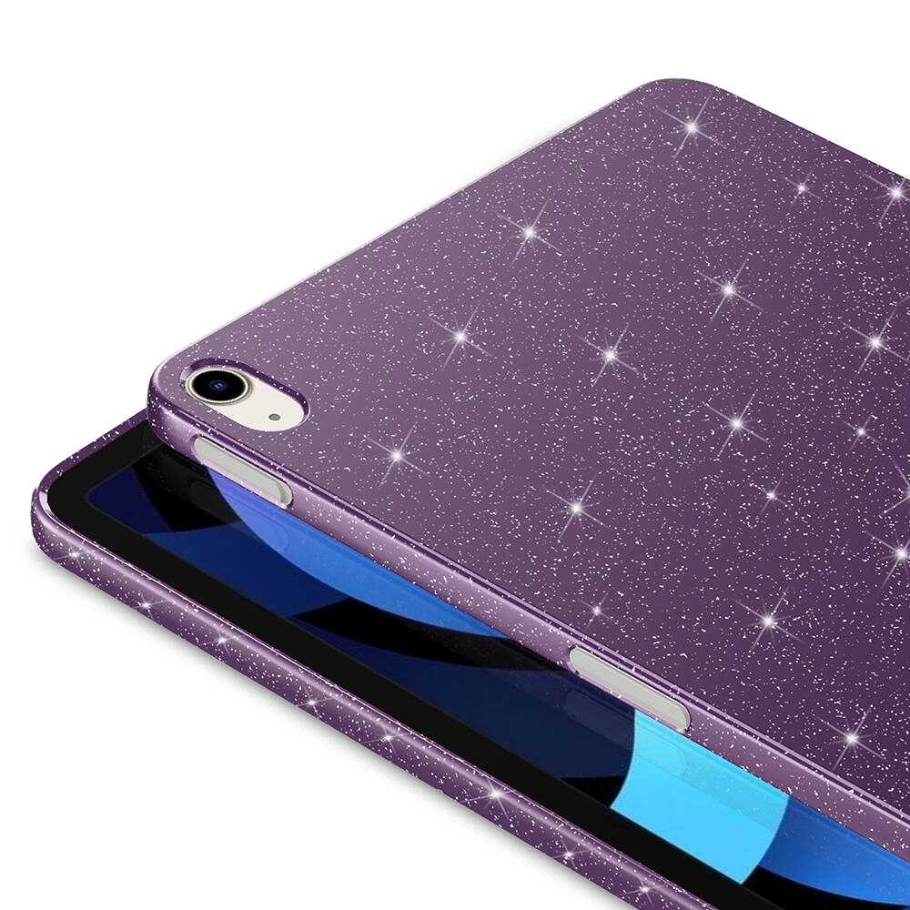 Apple iPad Air 10.9 2022 (5.Nesil) Uyumlu Tablet Kılıfı Koton Case Simli Kapak - 7