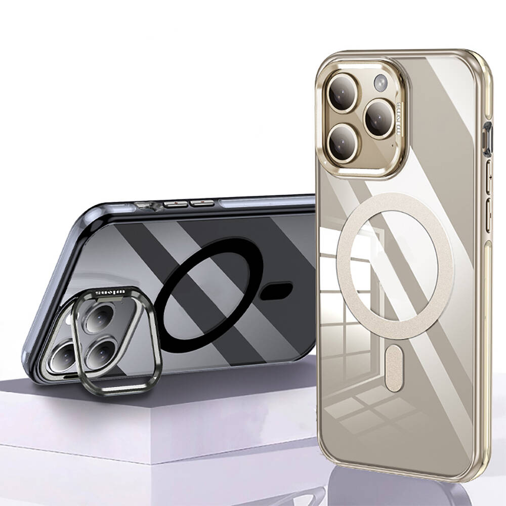 Apple iPhone 14 Pro Max Uyumlu Kılıf Magsafe Şarj Özellikli Wlons Standlı Efsane Kapak - 1