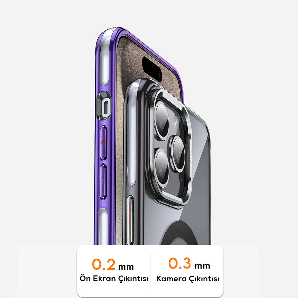 Apple iPhone 14 Pro Max Uyumlu Kılıf Magsafe Şarj Özellikli Wlons Standlı Efsane Kapak - 6