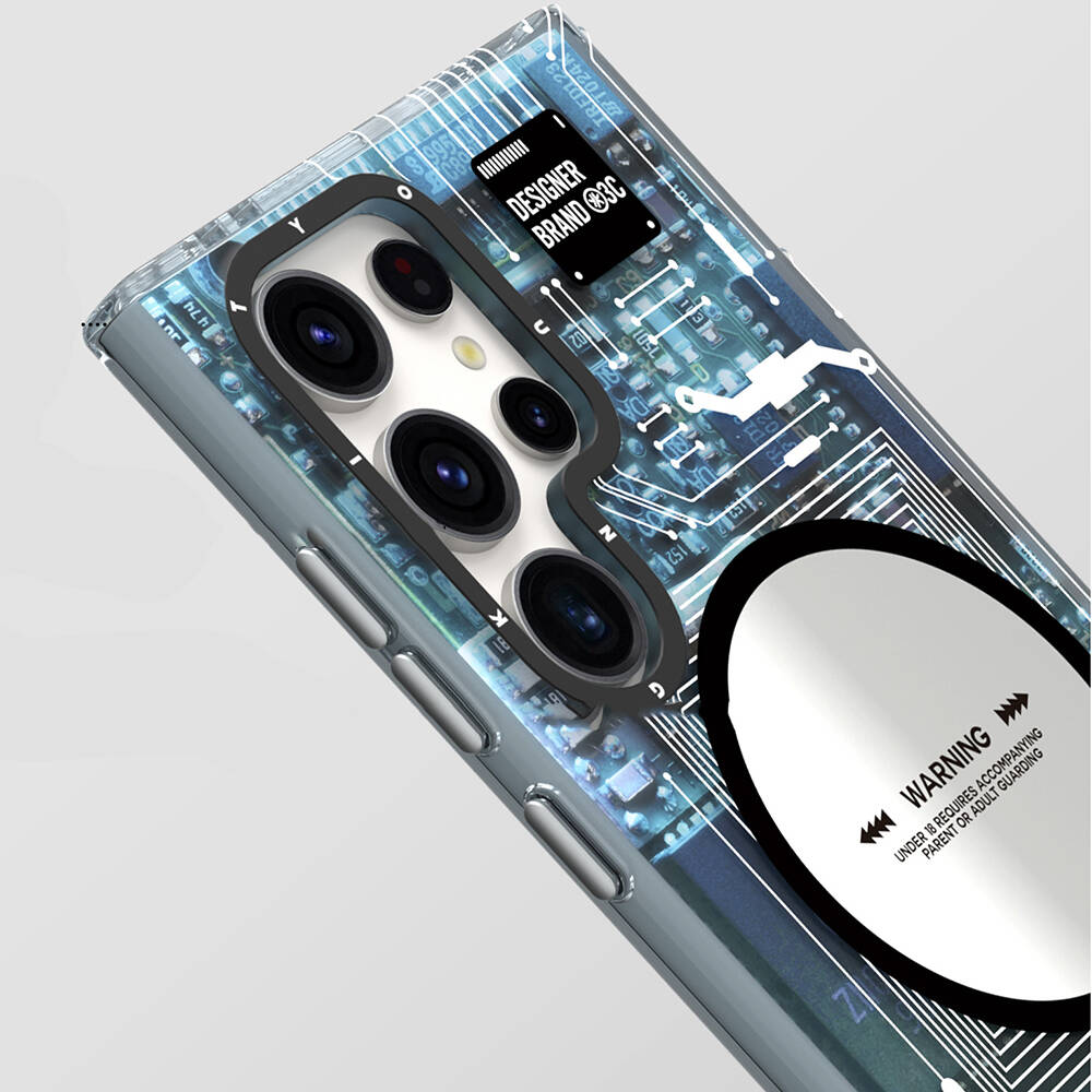 Samsung Galaxy S24 Ultra Uyumlu Kılıf Magsafe Şarj Özellikli YoungKit Technology Serisi Kapak - 1