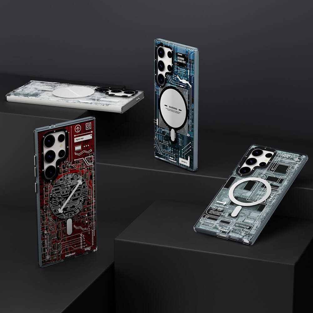 Samsung Galaxy S24 Ultra Uyumlu Kılıf Magsafe Şarj Özellikli YoungKit Technology Serisi Kapak - 7