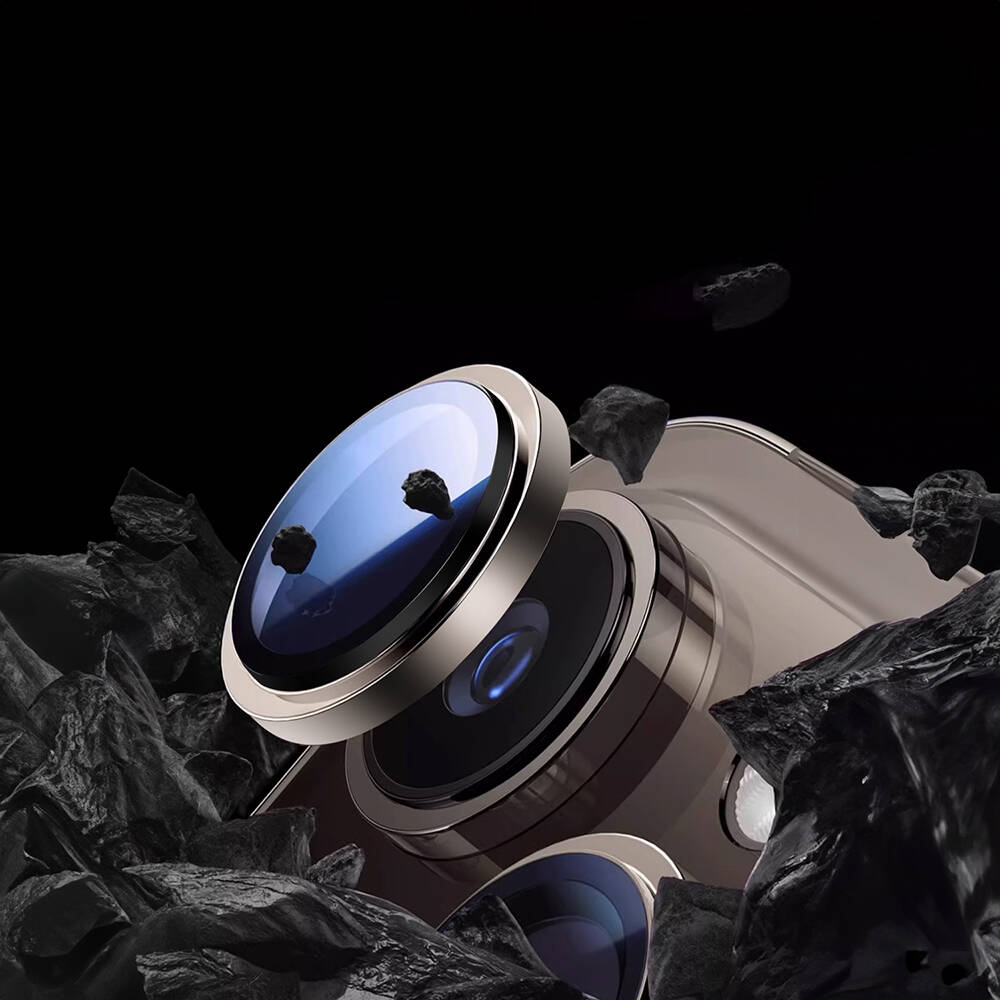 Apple iPhone 15 Pro Max Uyumlu Wiwu LG-004 PVD Lens Guard Metal Kamera Lens Koruyucu - 3