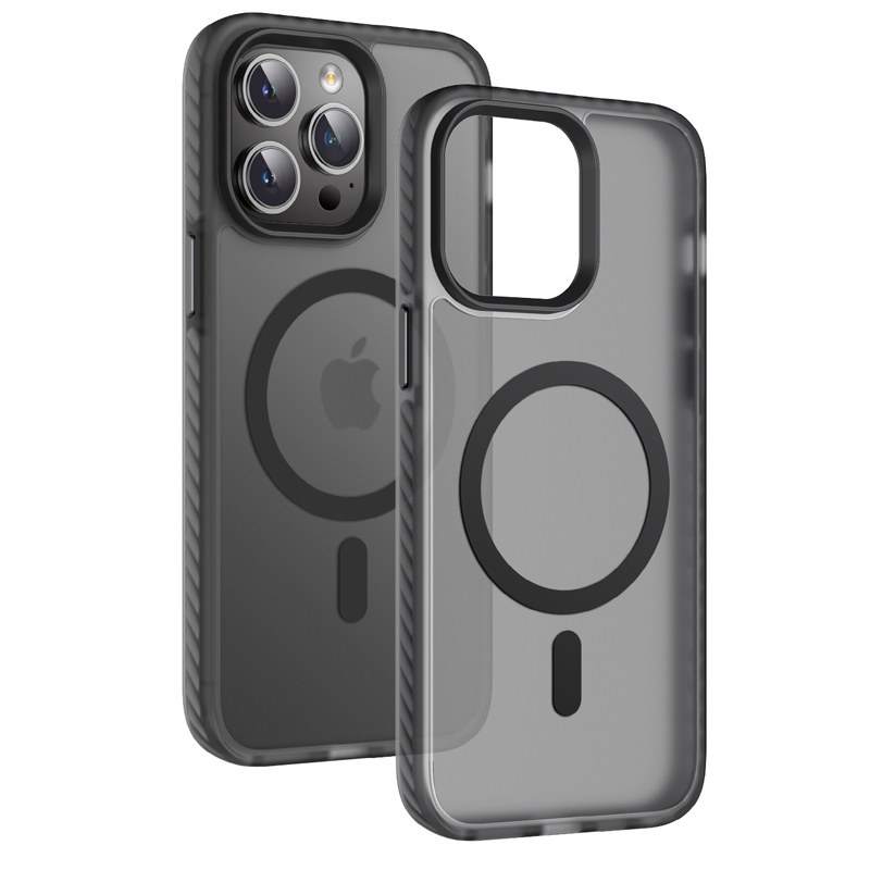 Apple iPhone 14 Pro Uyumlu Kılıf Mat Arka Yüzey Wireless Şarj Özellikli Zore Locik Kapak - 1