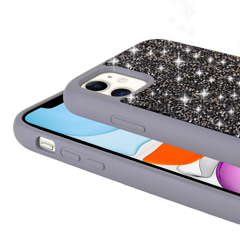 Apple iPhone 11 Uyumlu Kılıf Parlak Taşlı Tasarım Zore Pırlanta Kapak - 11