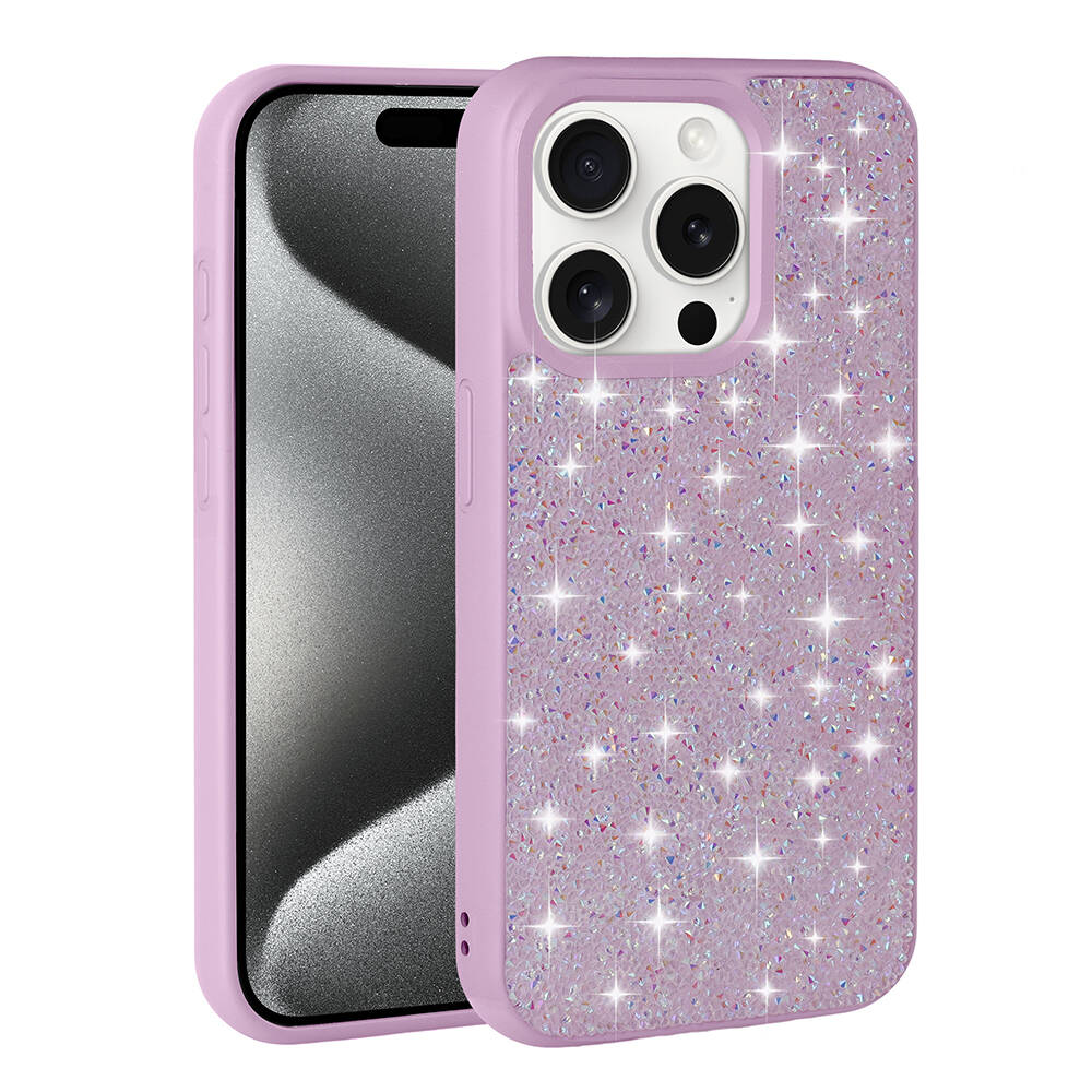 Apple iPhone 15 Pro Max Uyumlu Kılıf Parlak Taşlı Tasarım Zore Pırlanta Kapak - 5