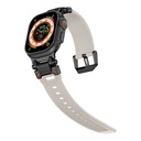 Apple Watch Ultra 49mm Uyumlu Zore KRD-101 Titanyum Metal Başlıklı Silikon Kordon - 7
