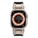 Apple Watch Ultra 49mm Uyumlu KRD-101 Titanyum Metal Başlıklı Silikon Kordon - 34