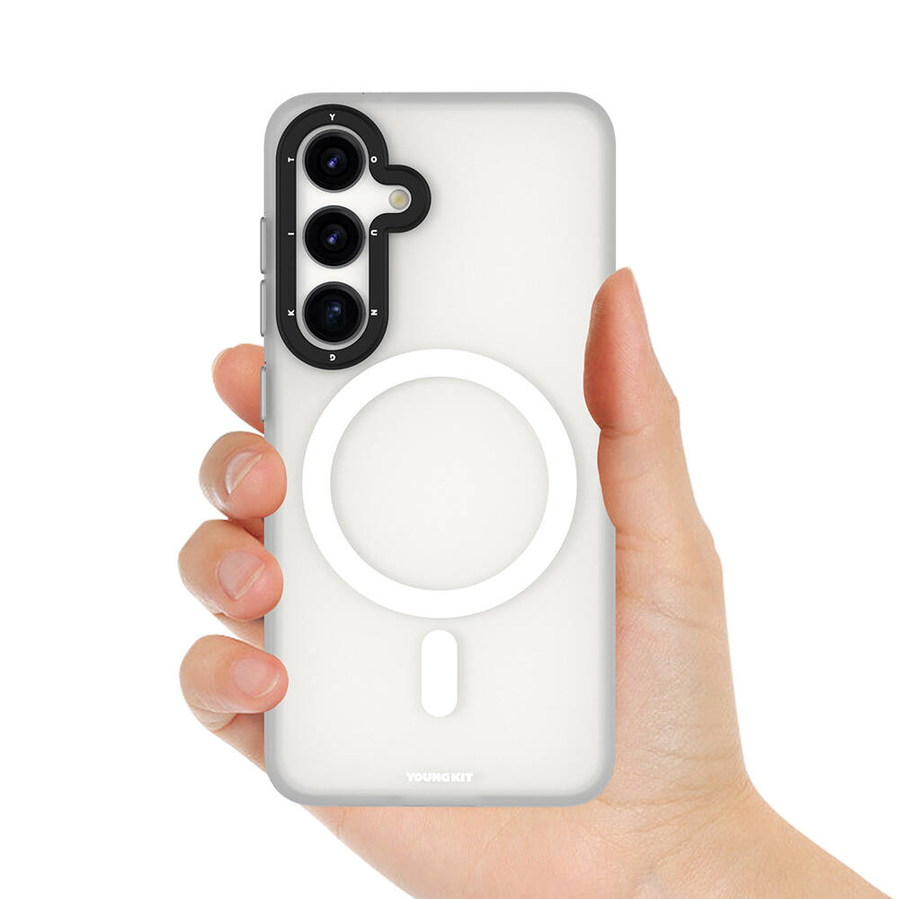 Samsung Galaxy S24 Uyumlu Kılıf Magsafe Şarj Özellikli Youngkit Hidden Sand Serisi Kapak - 6