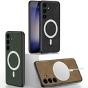 Samsung Galaxy S24 Plus Uyumlu Kılıf Magsafe Şarj Özellikli Deri Tasarımlı Zore Kıpta Nubuk Kapak - 1