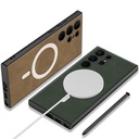 Samsung Galaxy S24 Ultra Uyumlu Kılıf Magsafe Şarj Özellikli Deri Tasarımlı Zore Kıpta Nubuk Kapak - 7