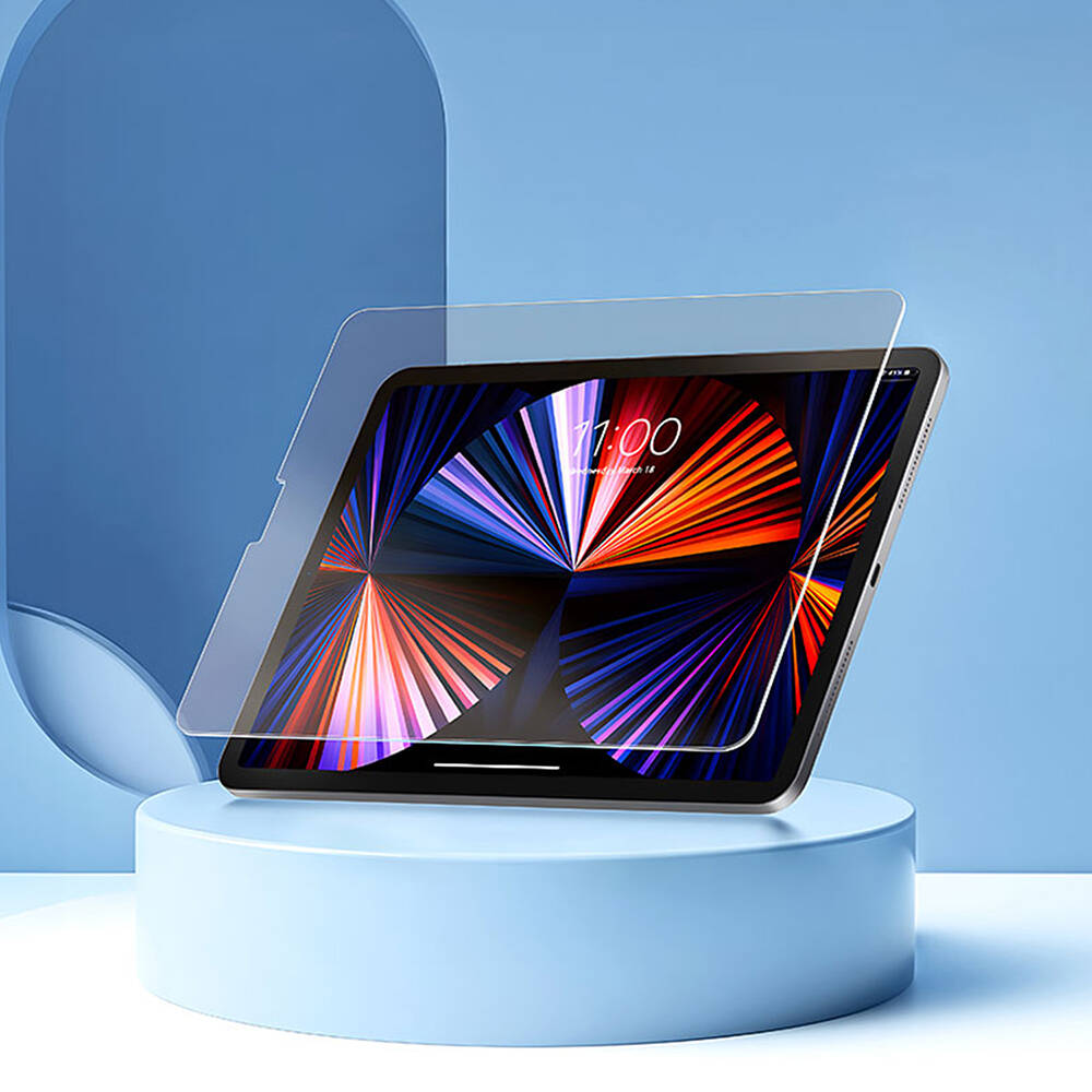 Apple iPad Pro 12.9 2018 Uyumlu (3.Nesil) Wiwu Wi-GQ002 iVista 5 Katmanlı Temperli Cam Ekran Koruyucu + Kolay Uygulama Aparatı - 3