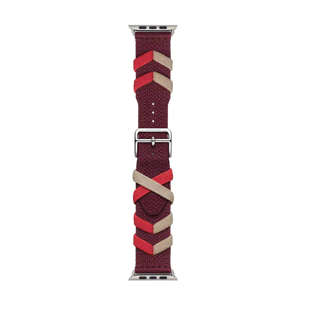 Apple Watch 38mm Uyumlu Zore KRD-97 Sarmal Örgü Tasarımlı Kordon - 2