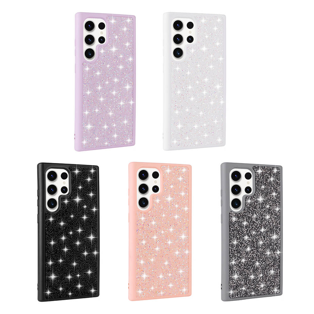 Samsung Galaxy S23 Ultra Uyumlu Kılıf Parlak Taşlı Tasarım Zore Pırlanta Kapak - 3