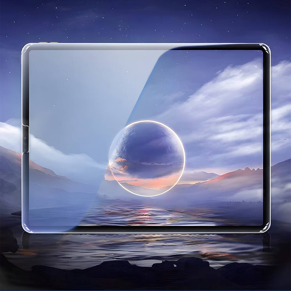 Apple iPad Pro 12.9 2022 M2 Uyumlu Wiwu Wi-GQ002 iVista 5 Katmanlı Temperli Cam Ekran Koruyucu + Kolay Uygulama Aparatı - 3