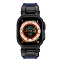 Apple Watch 7 45mm Uyumlu Zore KRD-101 Titanyum Metal Başlıklı Silikon Kordon - 1