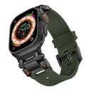 Apple Watch 7 45mm Uyumlu Zore KRD-101 Titanyum Metal Başlıklı Silikon Kordon - 10