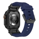 Apple Watch 7 45mm Uyumlu Zore KRD-101 Titanyum Metal Başlıklı Silikon Kordon - 11