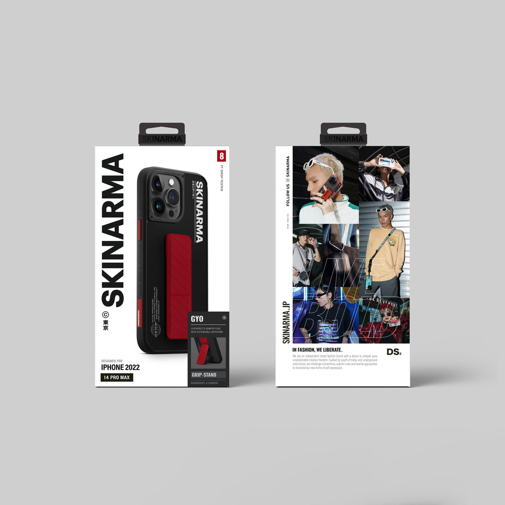 Apple iPhone 14 Pro Uyumlu Kılıf SkinArma Standlı Deri Görünümlü Gyo Kapak - 3