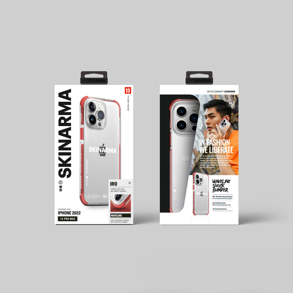 Apple iPhone 14 Pro Max Uyumlu Kılıf SkinArma Şeffaf Airbag Tasarımlı Iro Kapak - 2