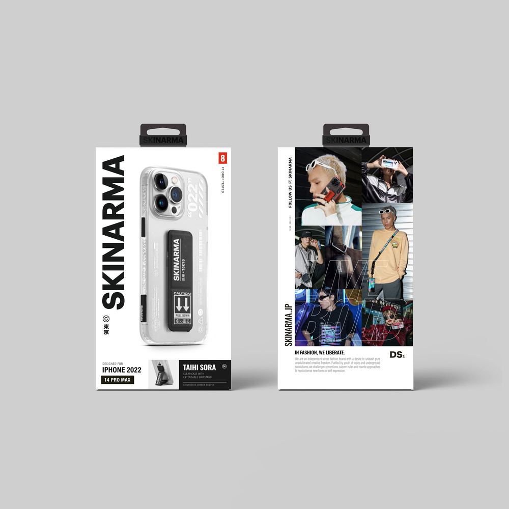 Apple iPhone 14 Pro Max Uyumlu Kılıf SkinArma Standlı Şeffaf Tasarımlı Taihi Sora Kapak - 4