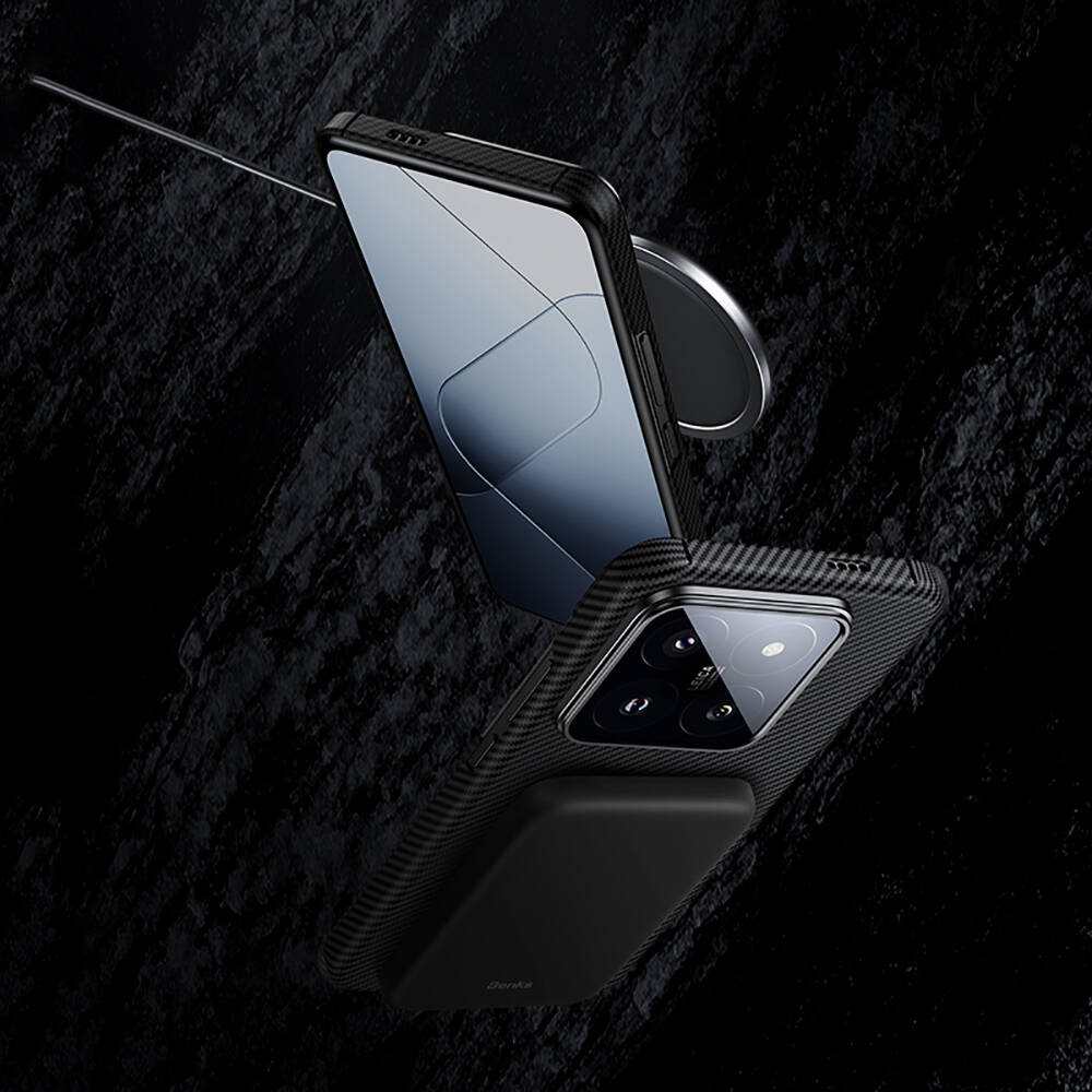 Xiaomi Mi 14 Kılıf Magsafe Özellikli Karbon Fiber Benks Essential ArmorAir 600D Kevlar Kapak - 2